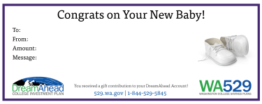 DreamAhead Purple New Baby Certificate