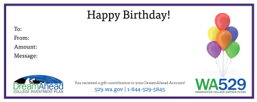 DreamAhead Purple Birthday Certificate