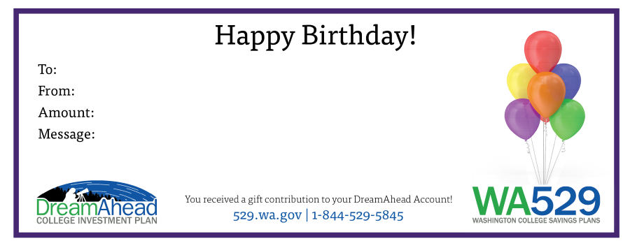 DreamAhead Purple Birthday Certificate